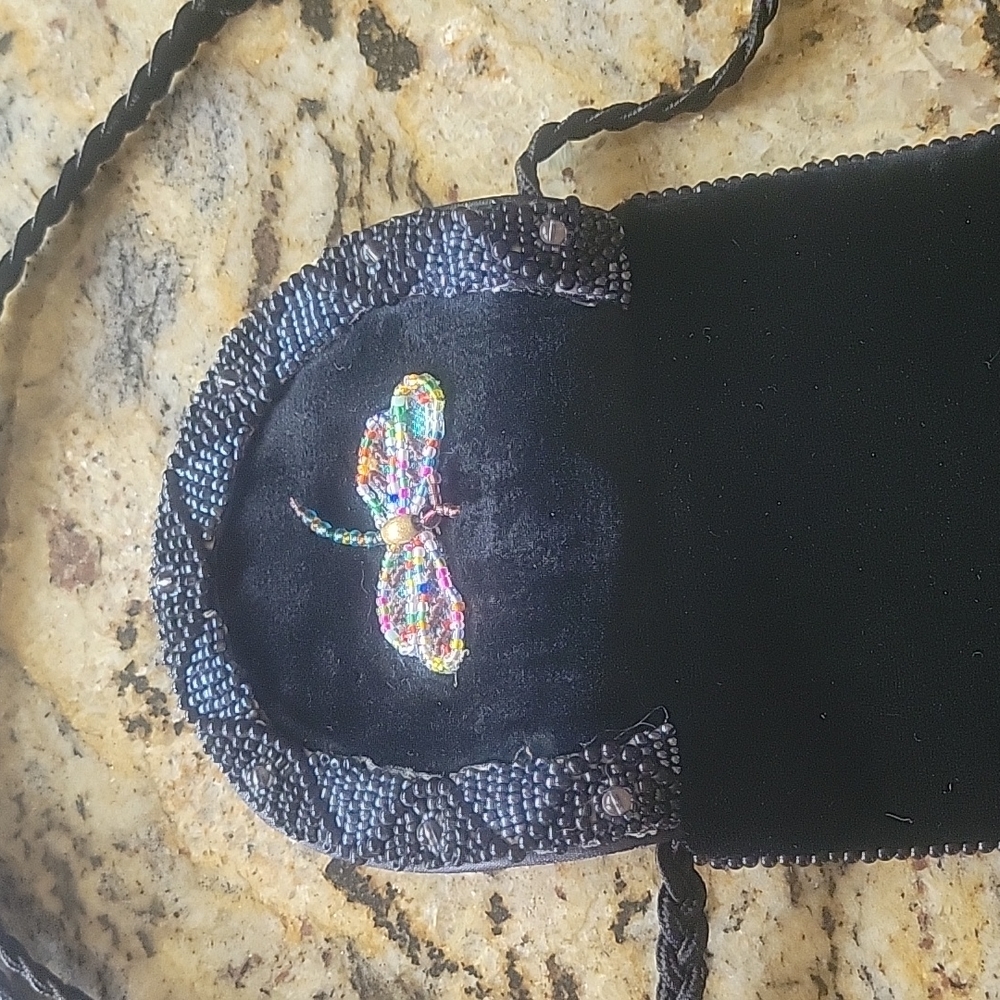 Velour Super cute black crossbody bag - Picture 7 of 9